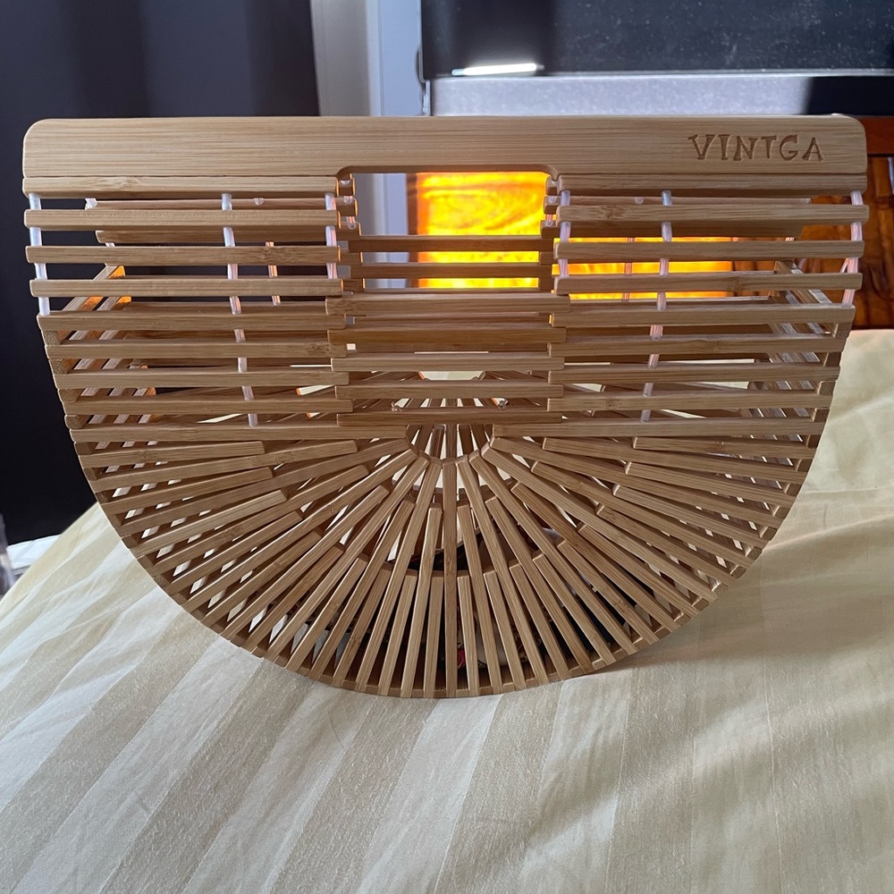 Vintga Bamboo See-Through Purse